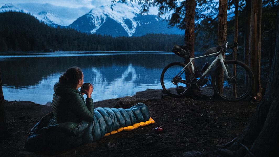 Everything you need for an overnight bikepacking trip.