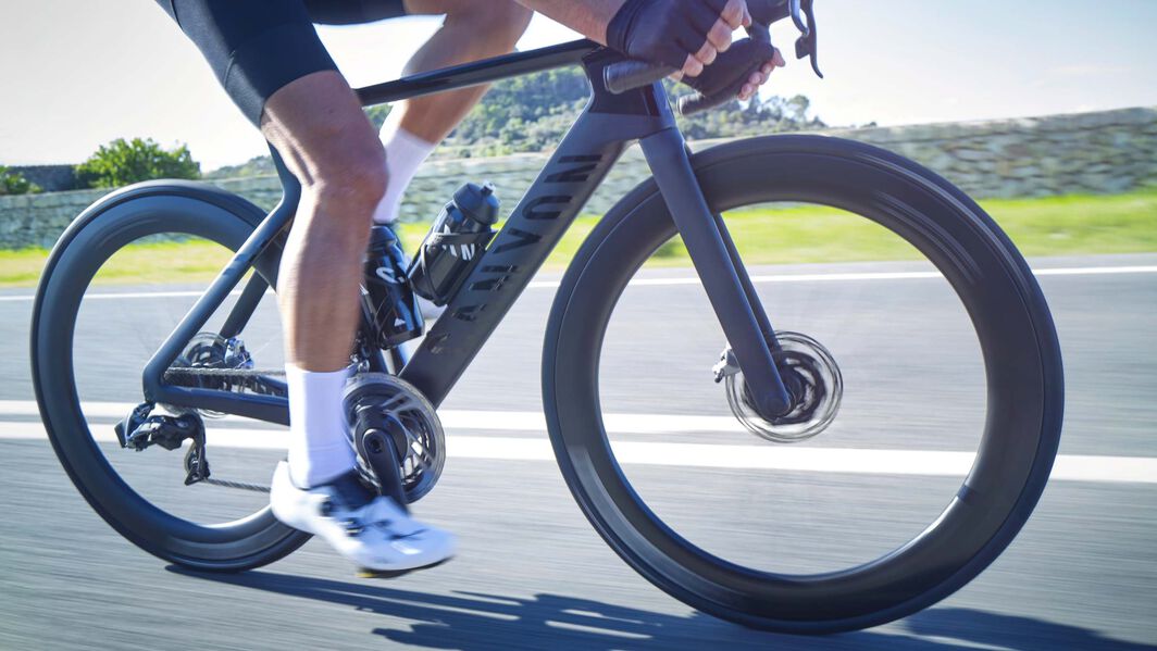 Roues aérodynamiques en gros plan