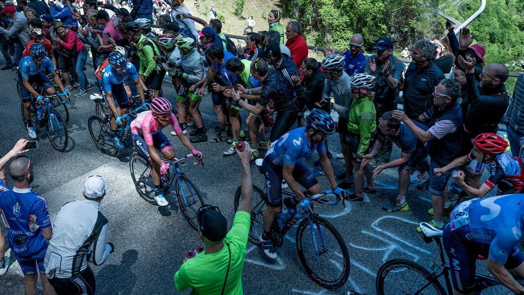 The 2019 Giro d'Italia winner Richard Carapaz on stage 20