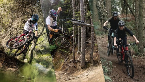Comparing Canyon’s Spectral, Strive, and Torque ranges. Comparing Canyon’s Spectral, Strive, and Torque ranges.