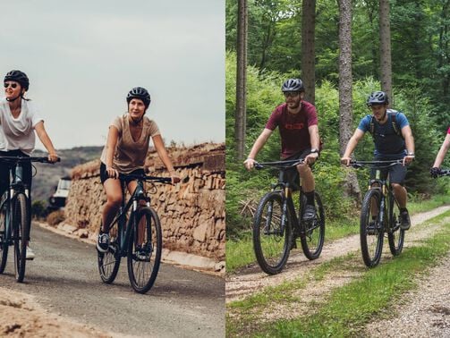 Bicicleta de montanha ou híbrida. Qual é mais adequada para ti?