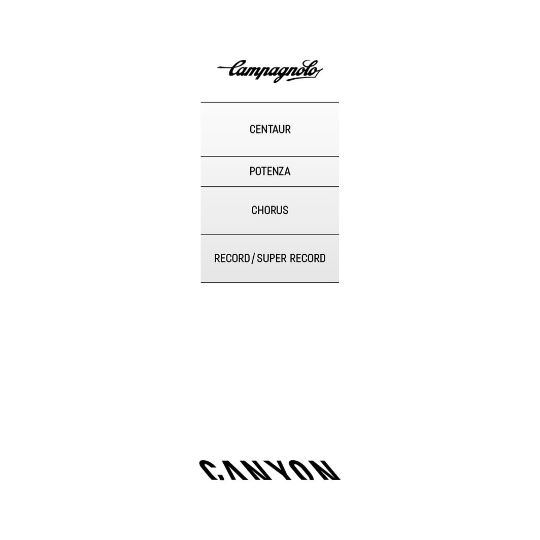 Campagnolo groupsets compared.