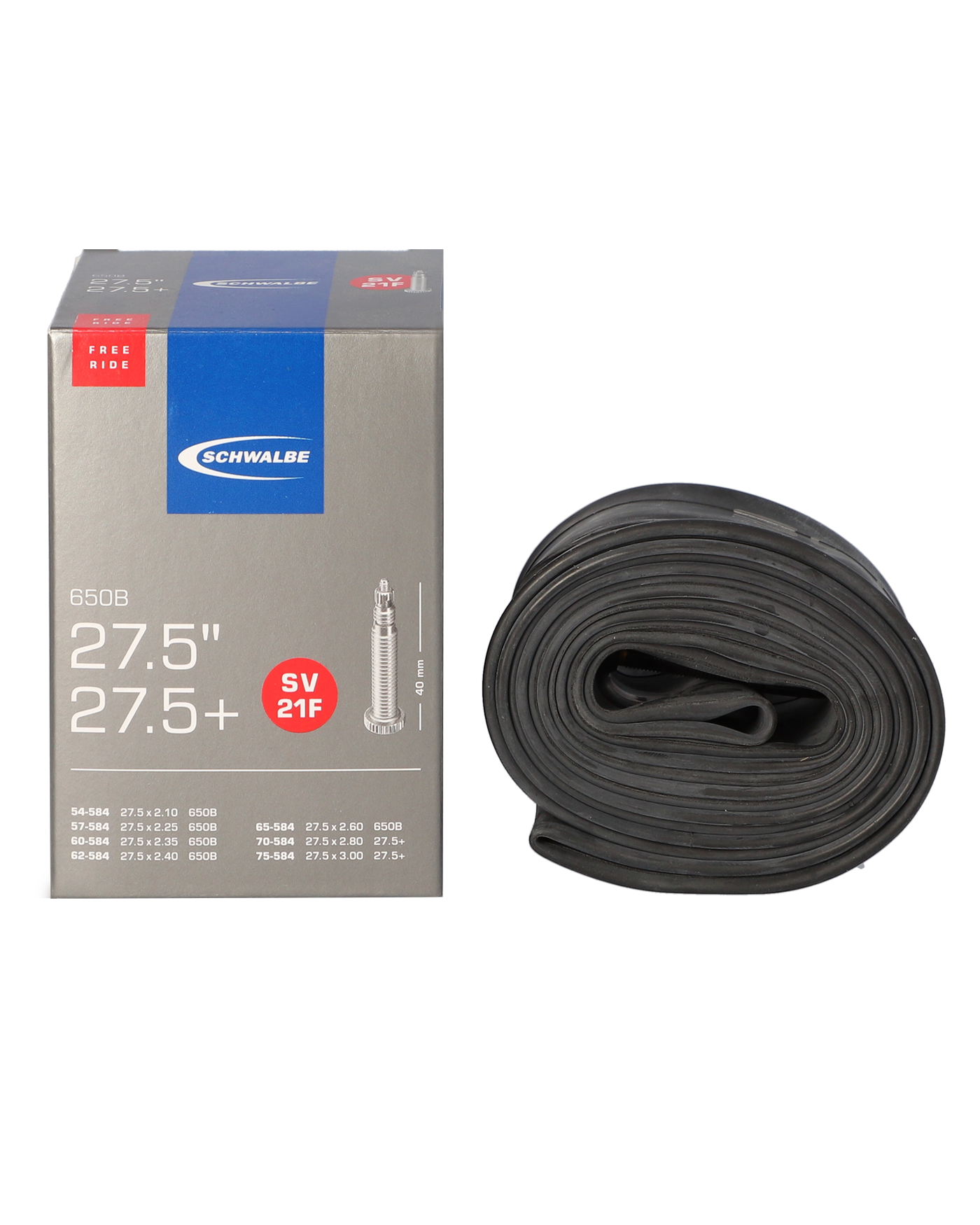 Bike tube 27.5 x 2.1 clearance
