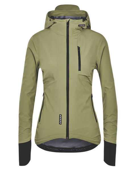 Cycling raincoat top with hood