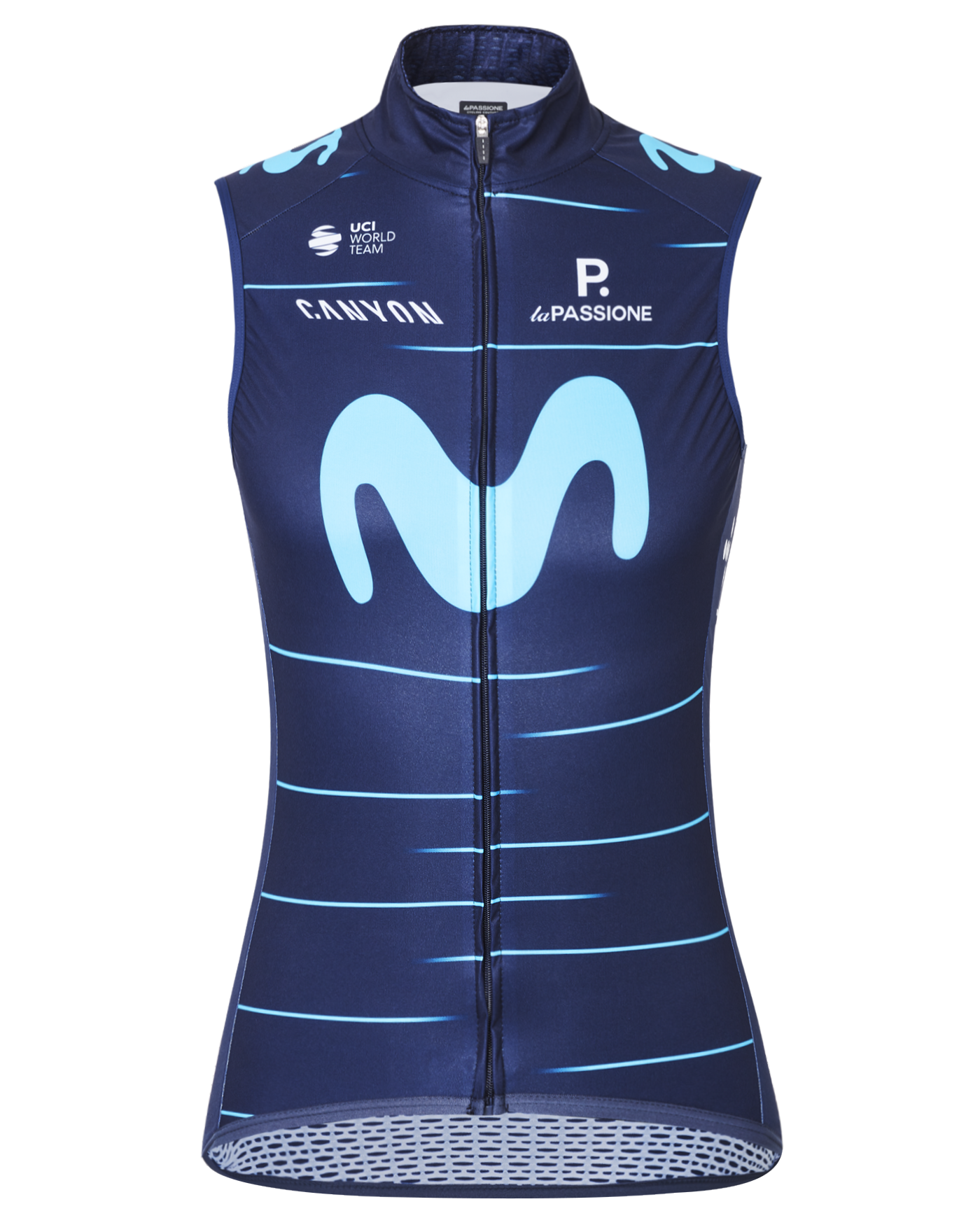 size small Movistar lightweight vest women's cycling 500640100B 