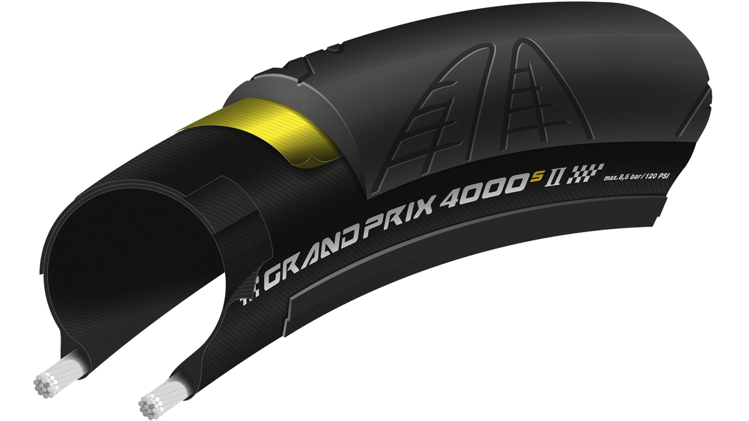 Continental Grand Prix 4000 S II Tubular Cycle Bike Tyres Black 28 X 22 MM 