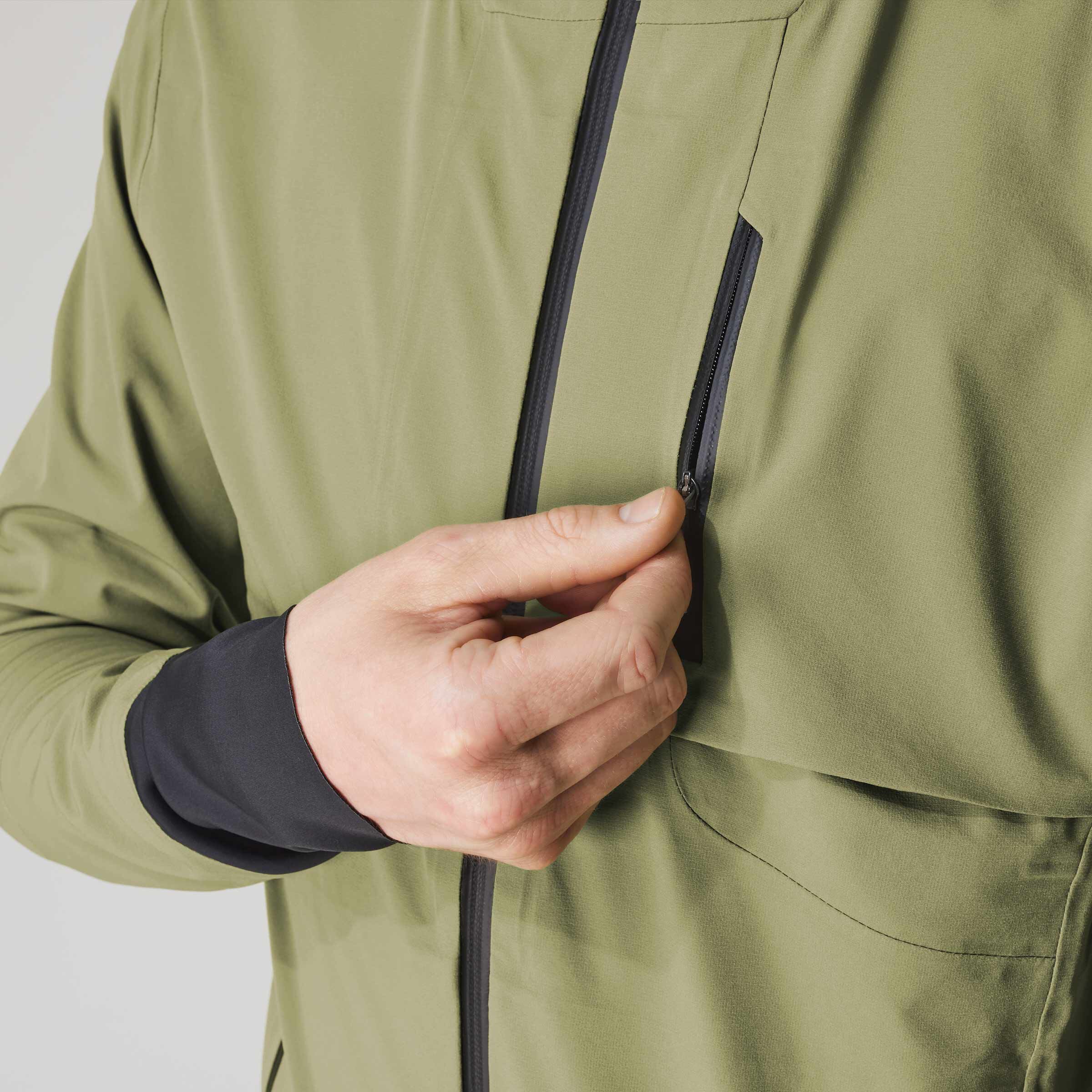 Hoodless rain jacket online