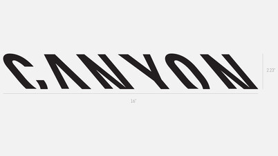 Canyon Decal 16" x 2.23"