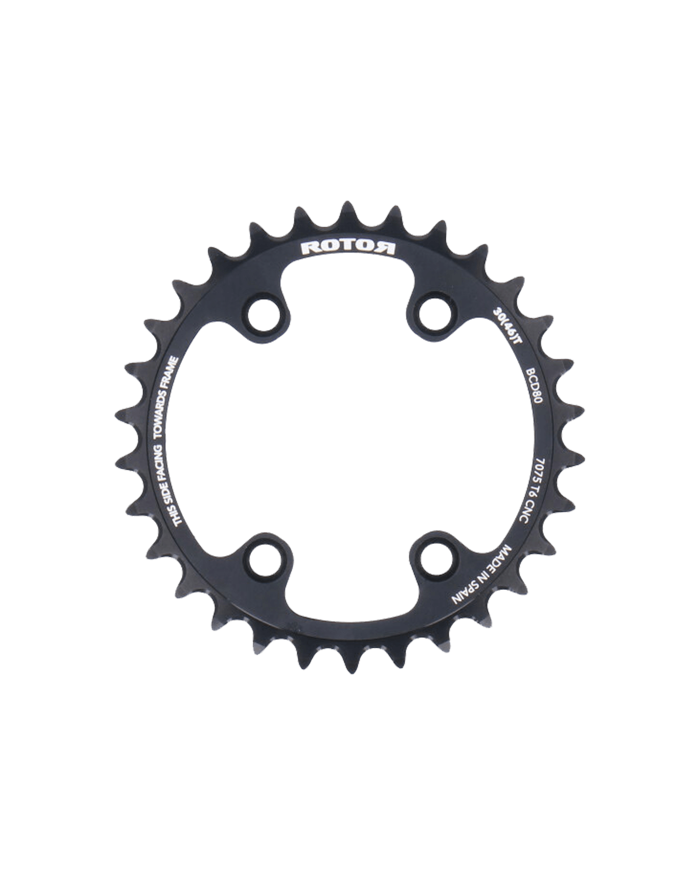 Rotor Round Rings 2-speed 80mm 4-Hole 30T Inner Chainring | CANYON CH