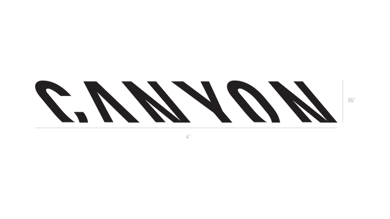 Canyon Decal 4" x 0.55" Canyon Decal 4" x 0.55"