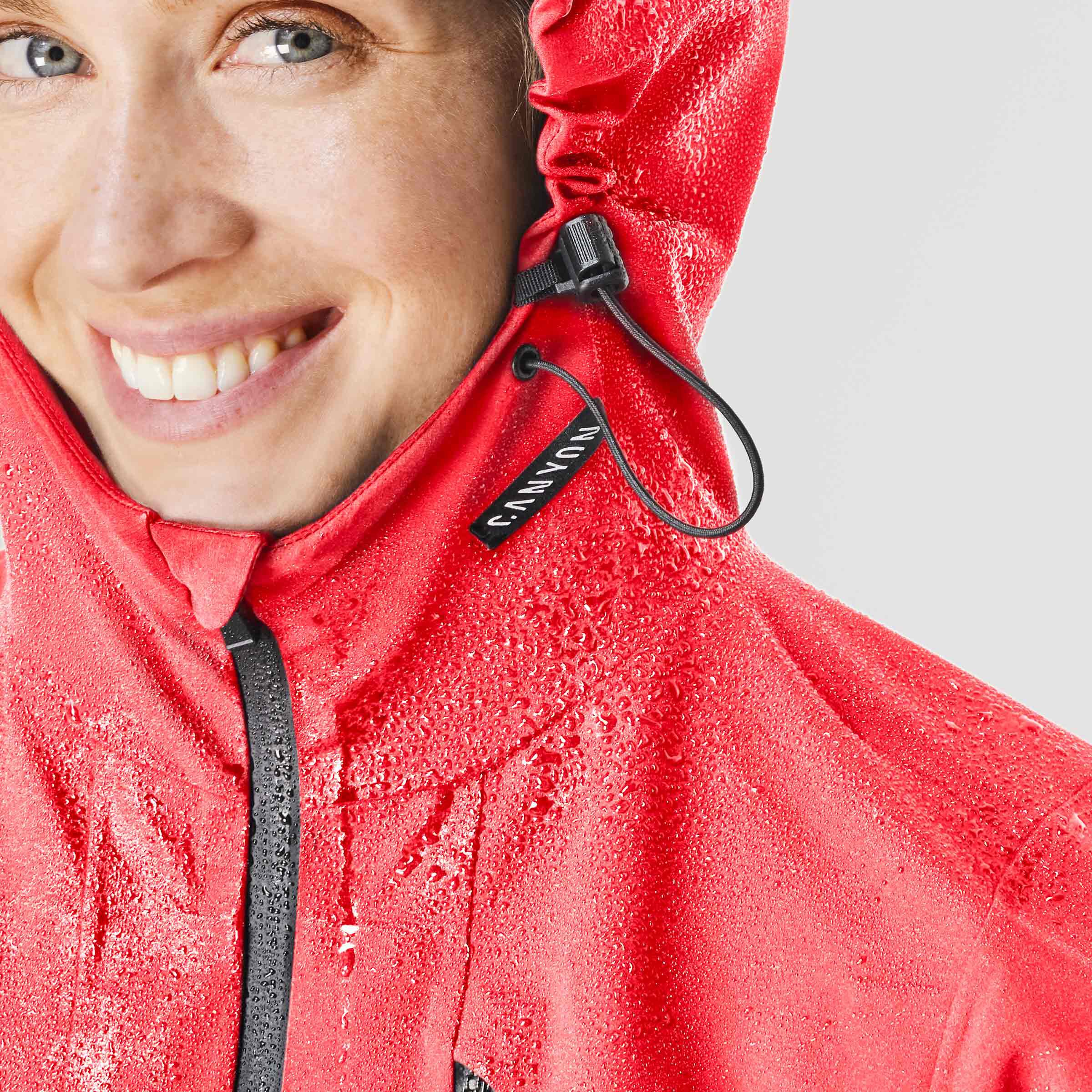 Canyon Women's Cycling Rain Jacket with Hoodie