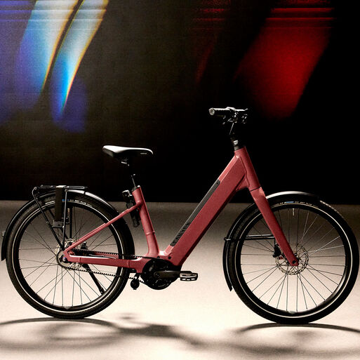 Red electric bikes